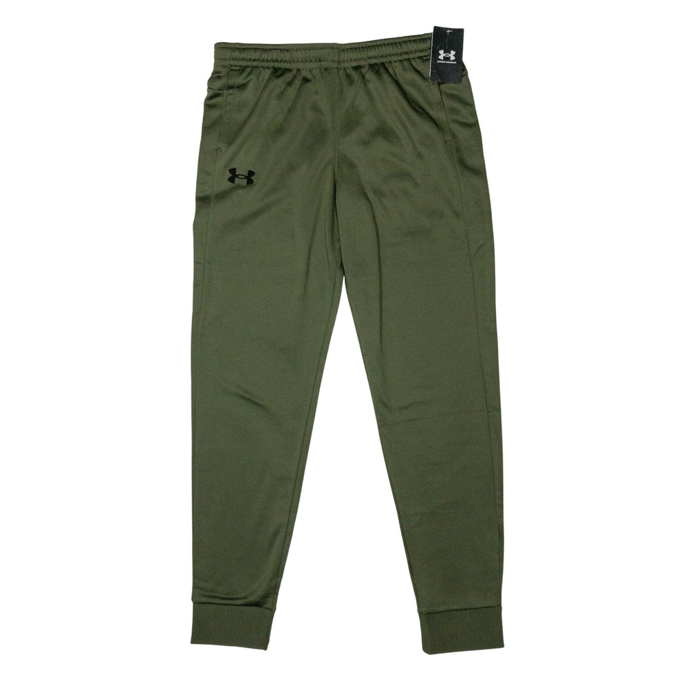 Under Armour Joggers Boys YXL Green Fleece Tapered Elastic Waist Sweatpants